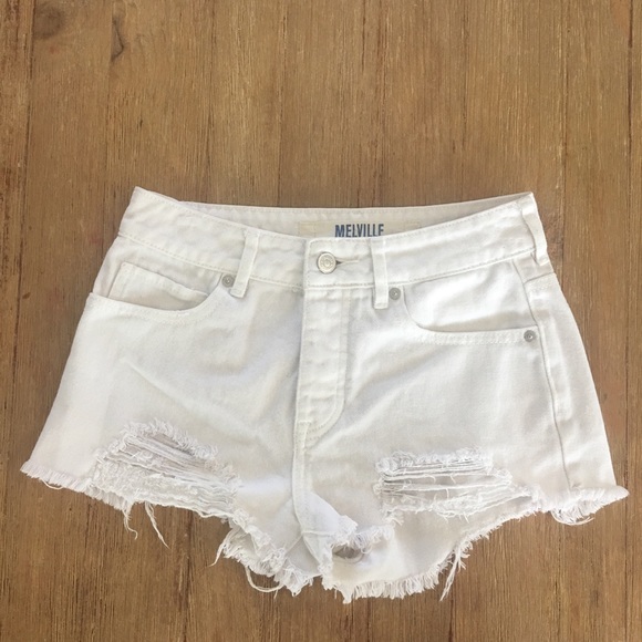Brandy Melville Pants - Melville Distressed white shorts